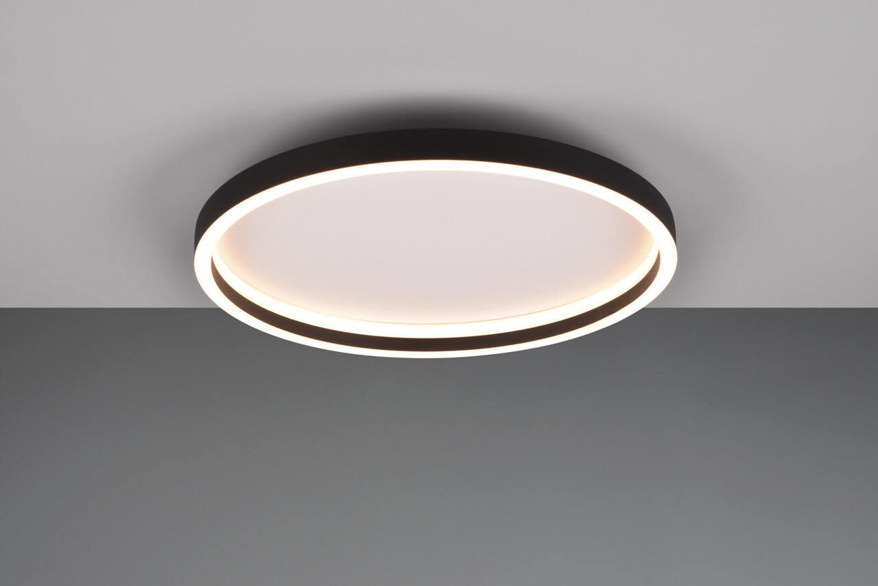 Plafoniera Rotonda, RL, 35x5.8 cm, 20W, 1x SMD, metal, negru mat - imagine 5